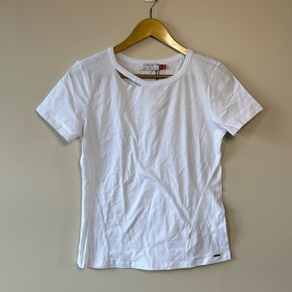n:Philanthropy Classic White Distressed Tee Shirt Size XS - Picture 2 of 7